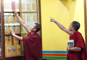 students looking for books of their interest